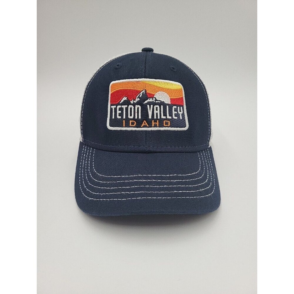 Teton Valley‎ Idaho Hat Cap Snap Back Blue Red Orange Trucker Mesh Youth